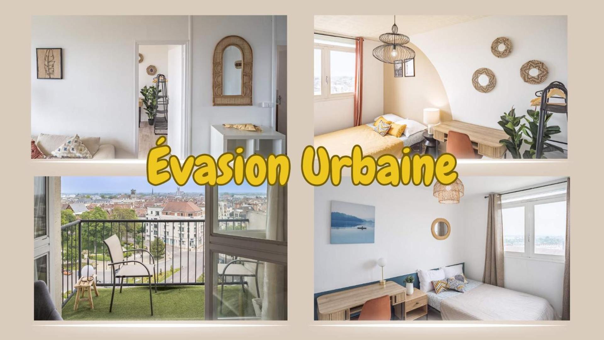 Apartamento Evasion Urbaine - Vue Panoramique - Proche Gare Troyes Exterior foto